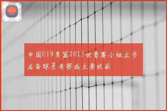 中国U19男篮2015世青赛小组止步 后备球员考察成主要收获